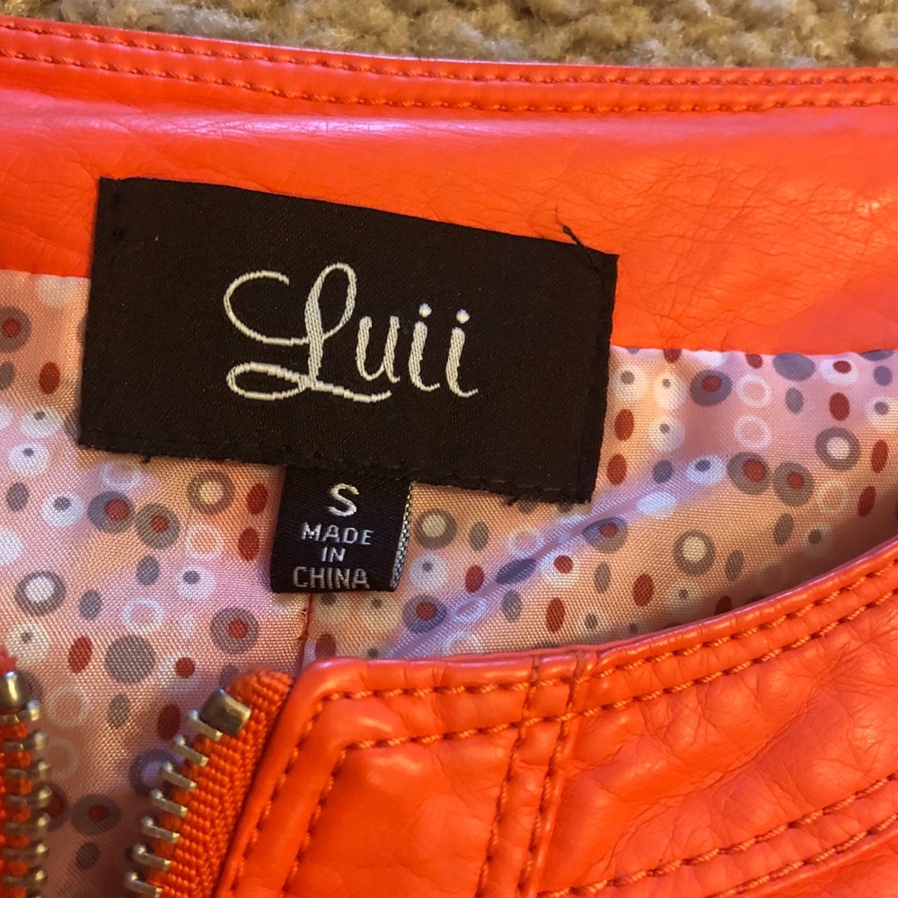 Luii Small Polyurethane Orange Jacket - image 2